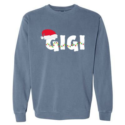 Gigi Christmas Pajama Family Matching Santa Hat Gift Garment-Dyed Sweatshirt