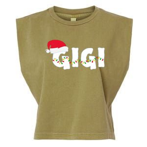 Gigi Christmas Pajama Family Matching Santa Hat Gift Garment-Dyed Women's Muscle Tee