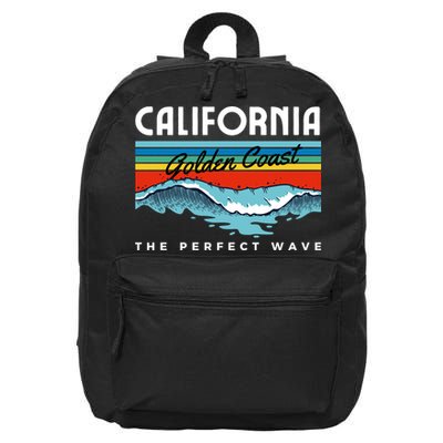 Golden Coast Perfect Wave California 16 in Basic Backpack