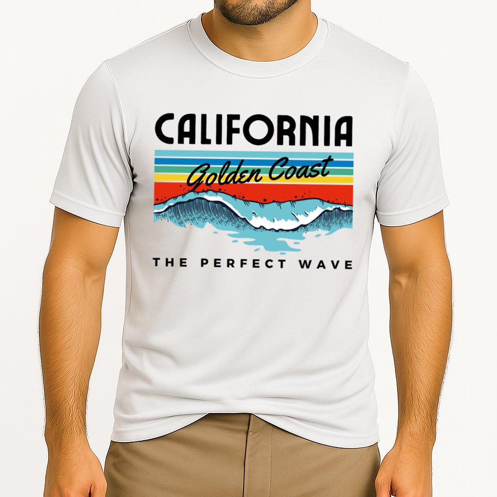 Golden Coast Perfect Wave California Cooling Performance Crew T-Shirt
