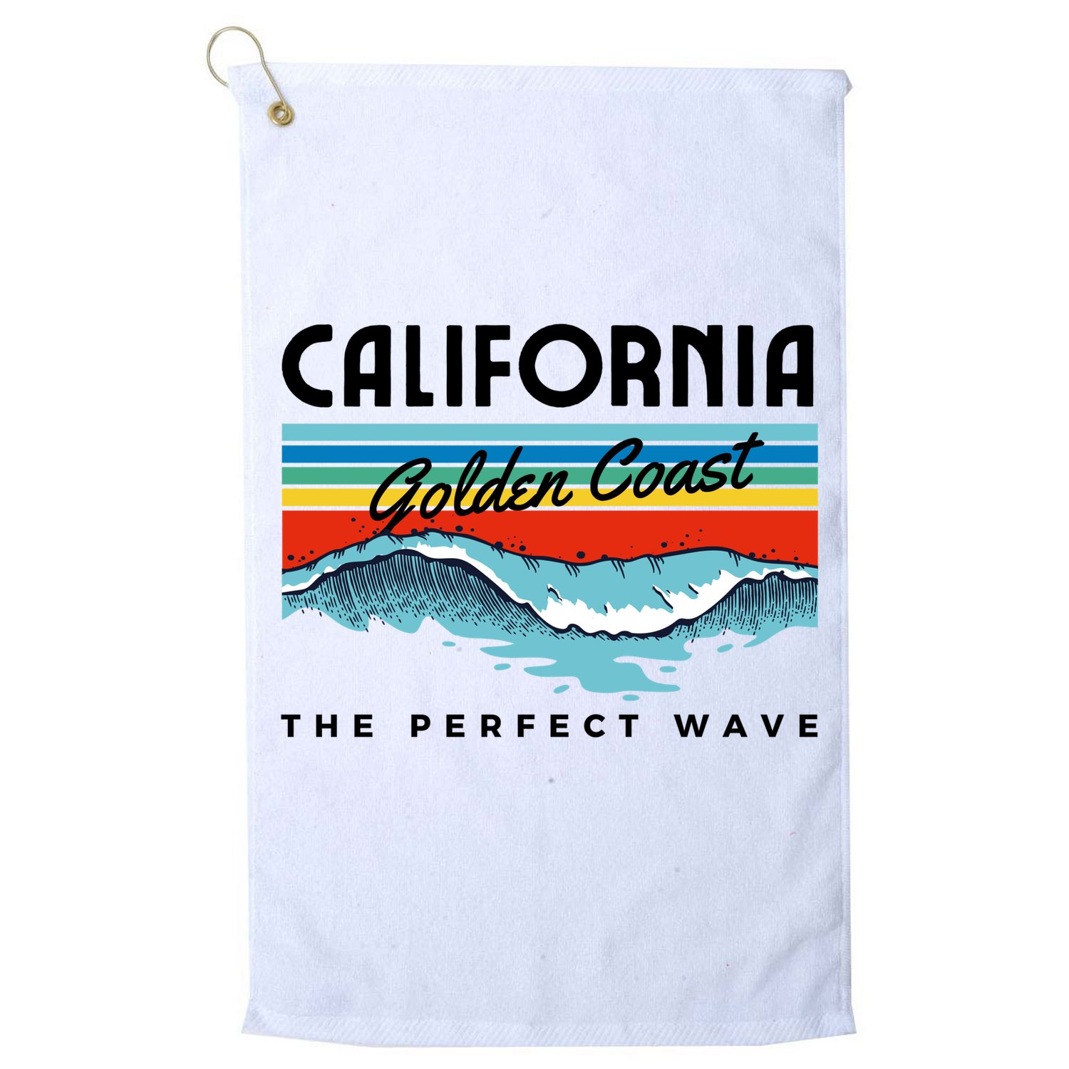 Golden Coast Perfect Wave California Golf Towel