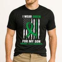 Green Cerebral Palsy Awareness American Flag Cp Cooling Performance Crew T-Shirt