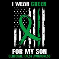 Green Cerebral Palsy Awareness American Flag Cp Cooling Performance Crew T-Shirt