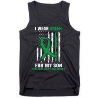 Green Cerebral Palsy Awareness American Flag Cp Tank Top