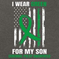 Green Cerebral Palsy Awareness American Flag Cp Cotton Canvas Backpack