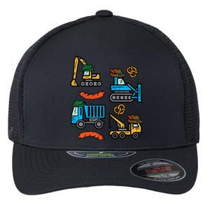 German Construction Pretzel Sausage Oktoberfest Flexfit Unipanel Trucker Cap