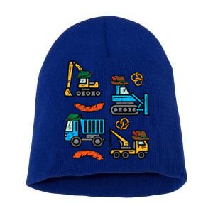 German Construction Pretzel Sausage Oktoberfest Short Acrylic Beanie