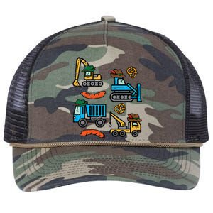 German Construction Pretzel Sausage Oktoberfest Retro Rope Trucker Hat Cap