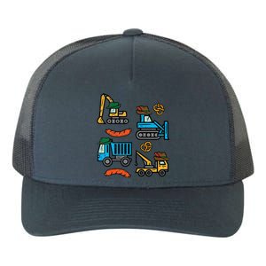 German Construction Pretzel Sausage Oktoberfest Yupoong Adult 5-Panel Trucker Hat