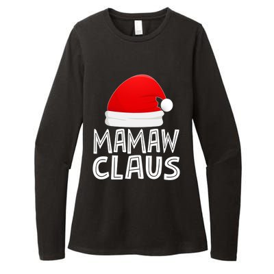 Grandma Christmas Pajamas Santa Claus Gift Mamaw Claus Gift Womens CVC Long Sleeve Shirt