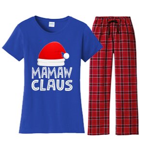 Grandma Christmas Pajamas Santa Claus Gift Mamaw Claus Gift Women's Flannel Pajama Set