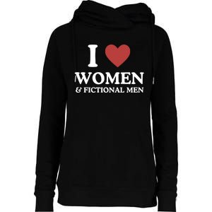 Girly Core Pride Shirts I Love Women And Fictional Womens Funnel Neck Pullover Hood