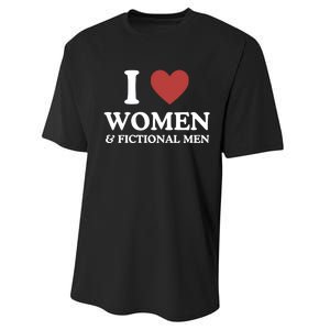 Girly Core Pride Shirts I Love Women And Fictional Performance Sprint T-Shirt