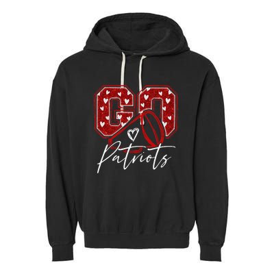 Go Cheer Patriots Design Garment-Dyed Fleece Hoodie