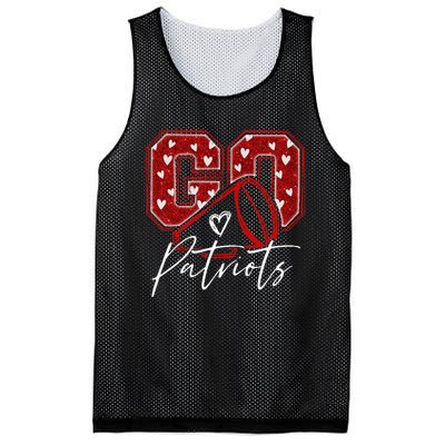 Go Cheer Patriots Design Mesh Reversible Basketball Jersey Tank