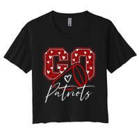 Go Cheer Patriots Design Women's Crop Top Tee