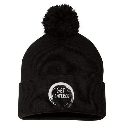 Get Centered Pottery Wheel Hobby Pom Pom 12in Knit Beanie