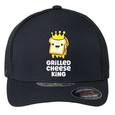 Grilled Cheese Partner Outfit Grilled Cheese King Flexfit Unipanel Trucker Cap