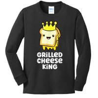 Grilled Cheese Partner Outfit Grilled Cheese King Kids Long Sleeve Shirt