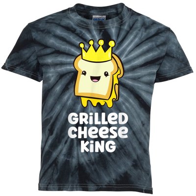 Grilled Cheese Partner Outfit Grilled Cheese King Kids Tie-Dye T-Shirt