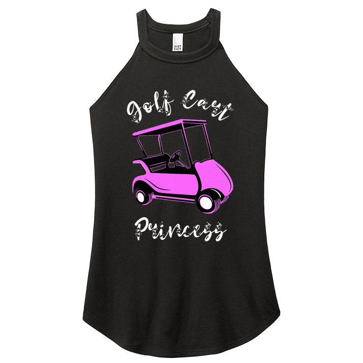 Golf Cart Princess Golfing Girl Golf Sport Lover Golfer Women's Perfect Tri Rocker Tank