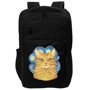 Golden Cat Post Impressionism Impact Tech Backpack