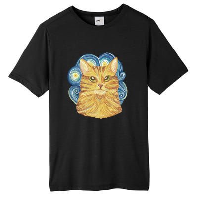 Golden Cat Post Impressionism Tall Fusion ChromaSoft Performance T-Shirt