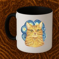 Golden Cat Post Impressionism Mug
