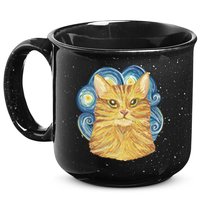 Golden Cat Post Impressionism 15oz Campfire Ceramic Mug