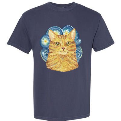 Golden Cat Post Impressionism Garment-Dyed Heavyweight T-Shirt