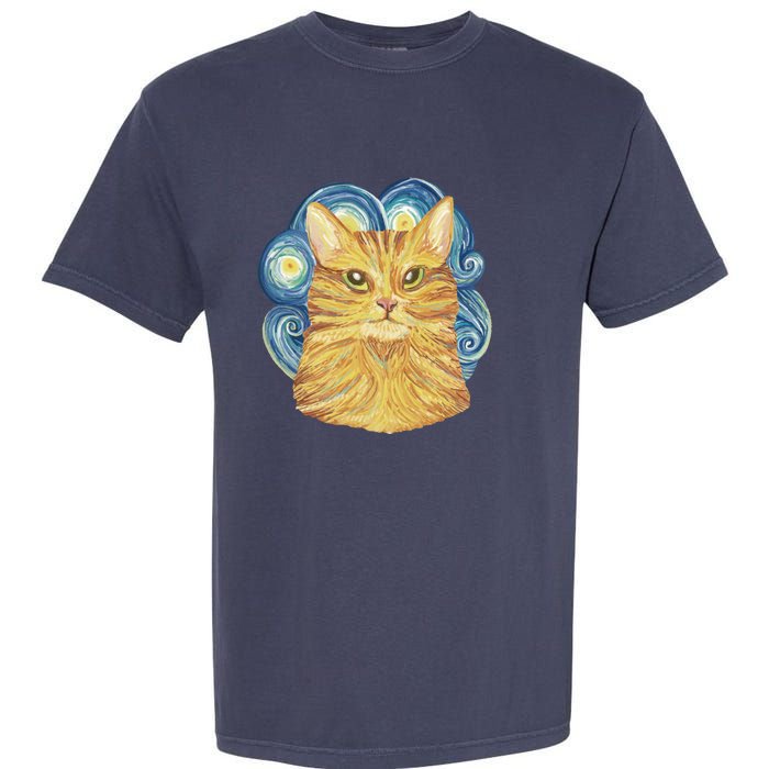 Golden Cat Post Impressionism Garment-Dyed Heavyweight T-Shirt