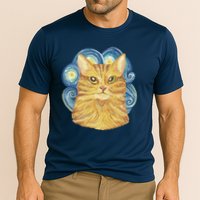 Golden Cat Post Impressionism Performance Shirt