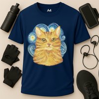 Golden Cat Post Impressionism Performance Shirt