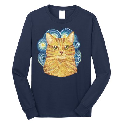 Golden Cat Post Impressionism Long Sleeve Shirt