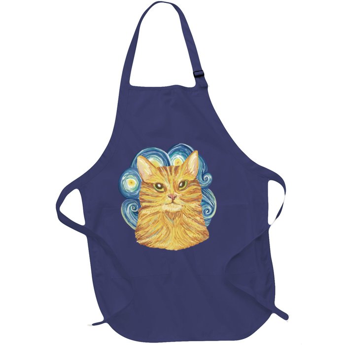 Golden Cat Post Impressionism Apron