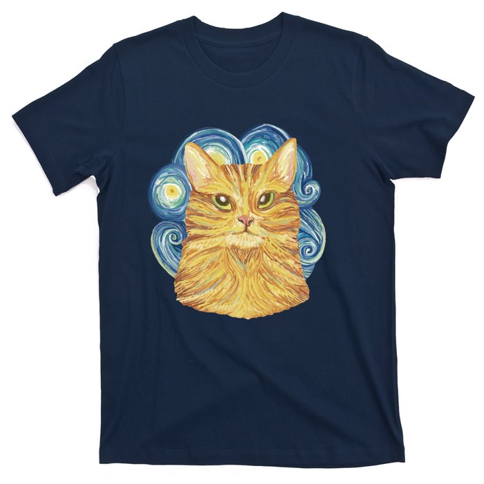 Golden Cat Post Impressionism T-Shirt