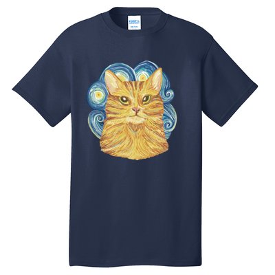 Golden Cat Post Impressionism Tall T-Shirt