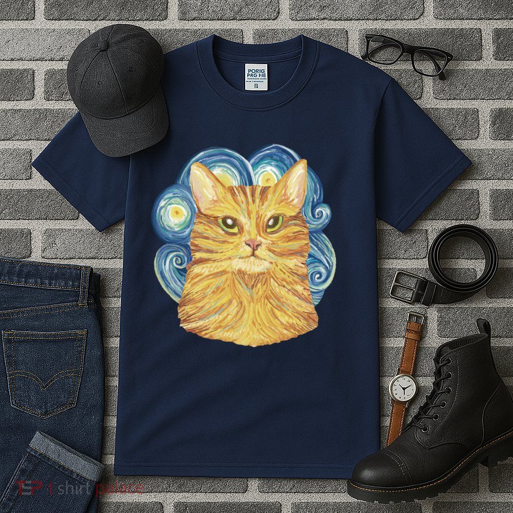 Golden Cat Post Impressionism Tall T-Shirt