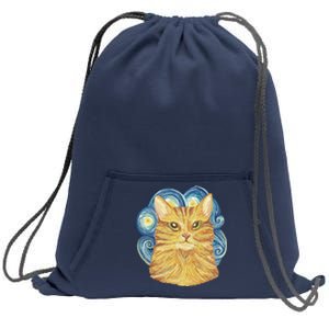 Golden Cat Post Impressionism Sweatshirt Cinch Pack Bag