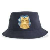 Golden Cat Post Impressionism Sustainable Bucket Hat