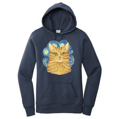 Golden Cat Post Impressionism Women's Pullover Hoodie