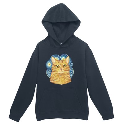 Golden Cat Post Impressionism Urban Pullover Hoodie