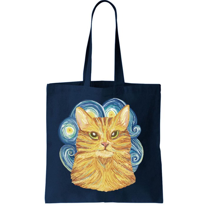 Golden Cat Post Impressionism Bag