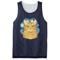 Golden Cat Post Impressionism Mesh Reversible Basketball Jersey Tank