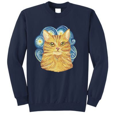 Golden Cat Post Impressionism Tall Sweatshirt