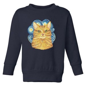 Golden Cat Post Impressionism Toddler Sweatshirt