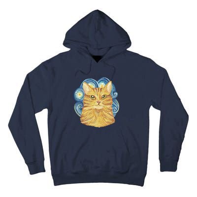 Golden Cat Post Impressionism Tall Hoodie