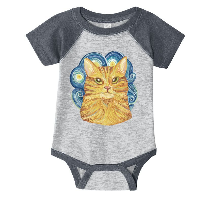 Golden Cat Post Impressionism Infant Baby Jersey Bodysuit