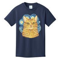 Golden Cat Post Impressionism Kids T-Shirt