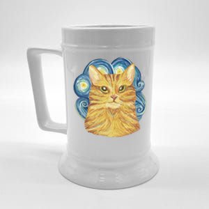 Golden Cat Post Impressionism Beer Stein